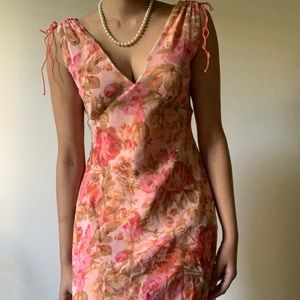 Vintage Laundry by Shelli Segal Floral Silk Dress